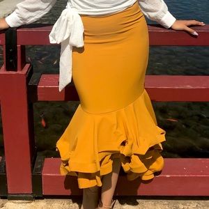 High-low Flounce Mermaid skirt